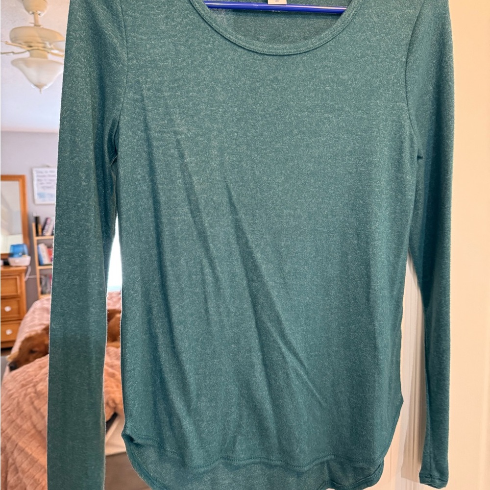 Women's Old Navy Teal Long Sleeve Top